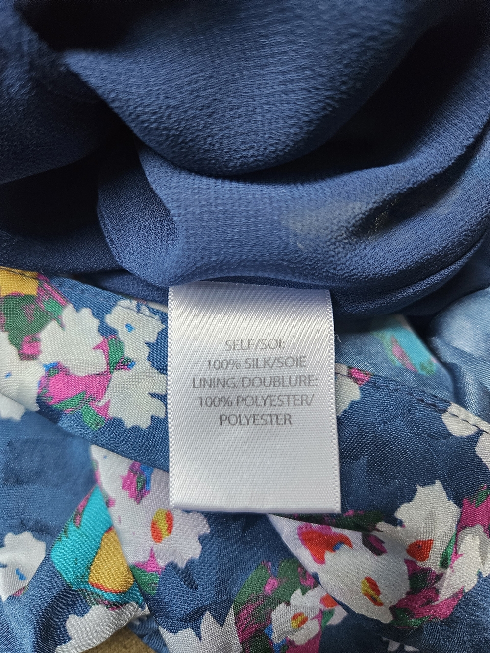 Tanya Taylor Silk Navy Floral Shift Dress - Picture 11 of 13